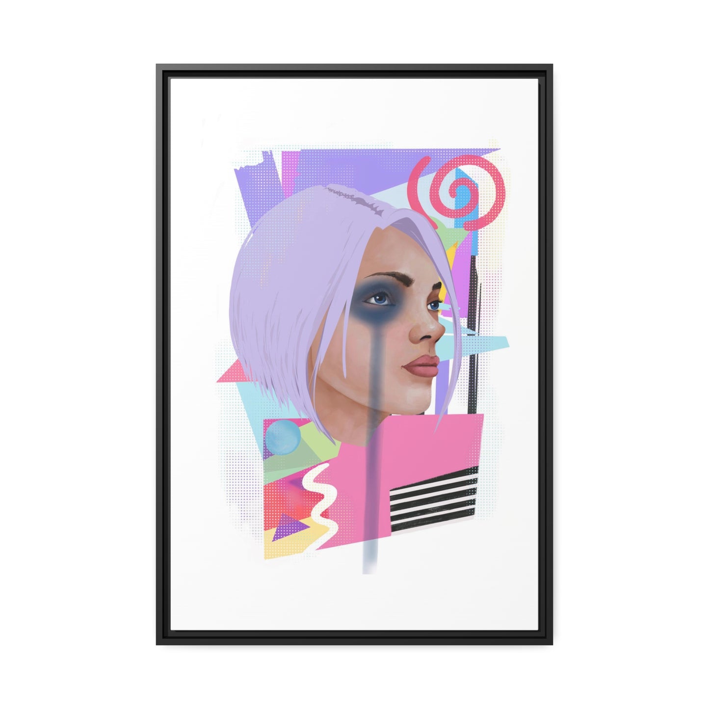 Digital Art on Canvas, Black Frame