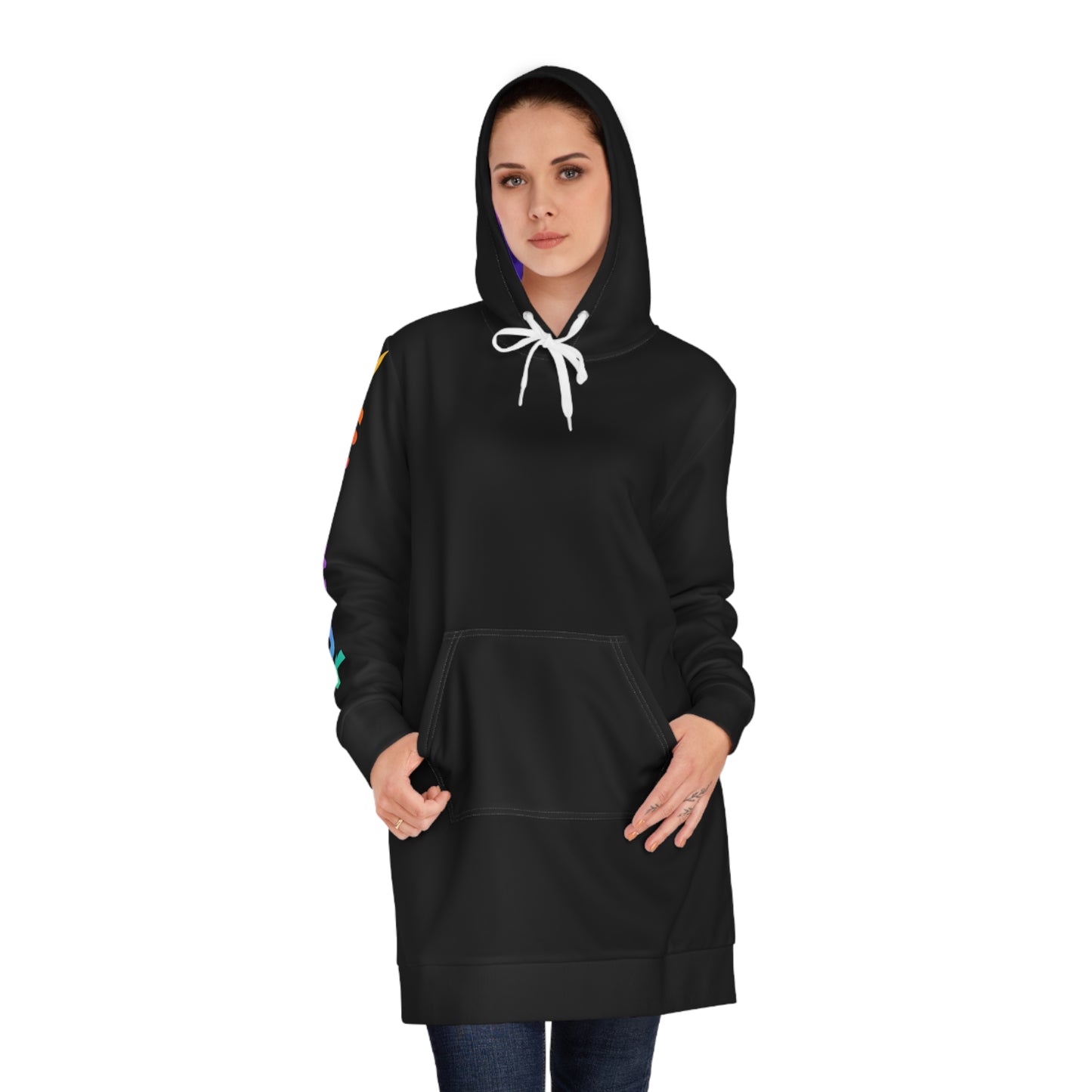 Women's Hoodie Dress (Black)