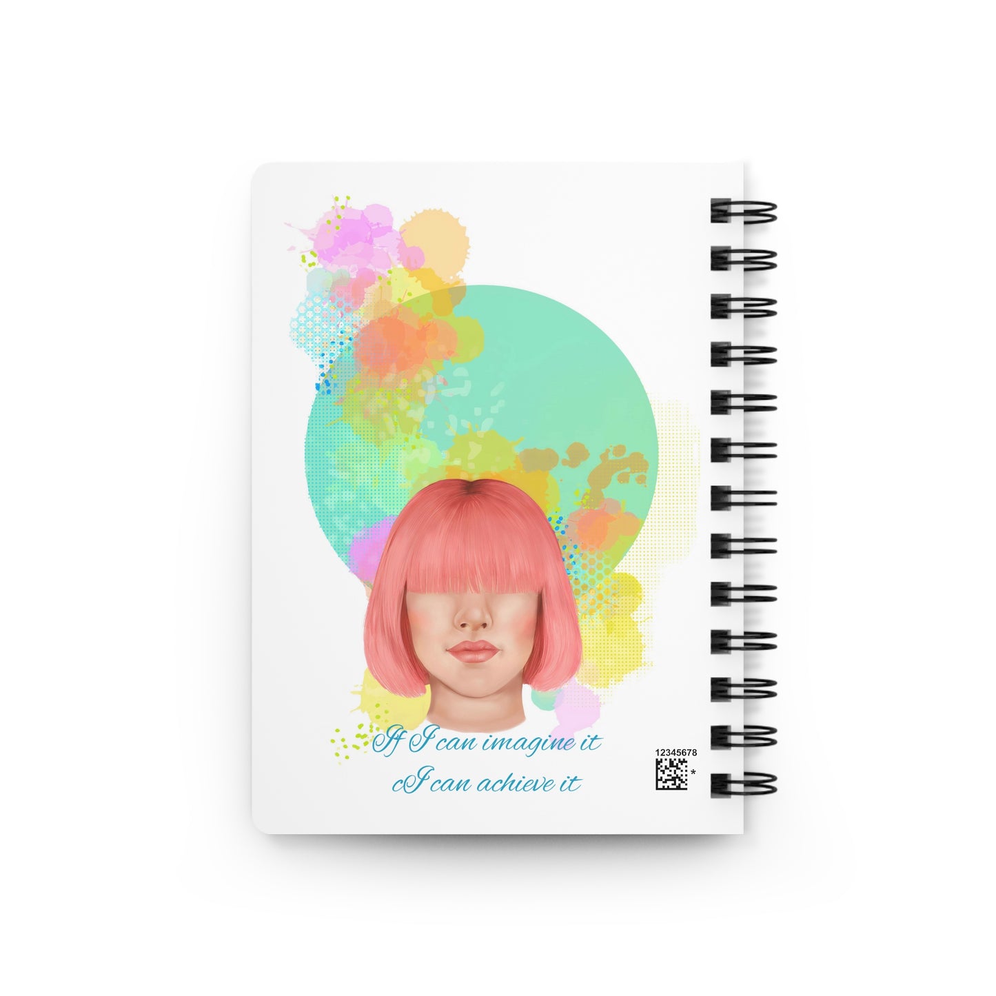 Spiral Notebook with Digital Art - gift