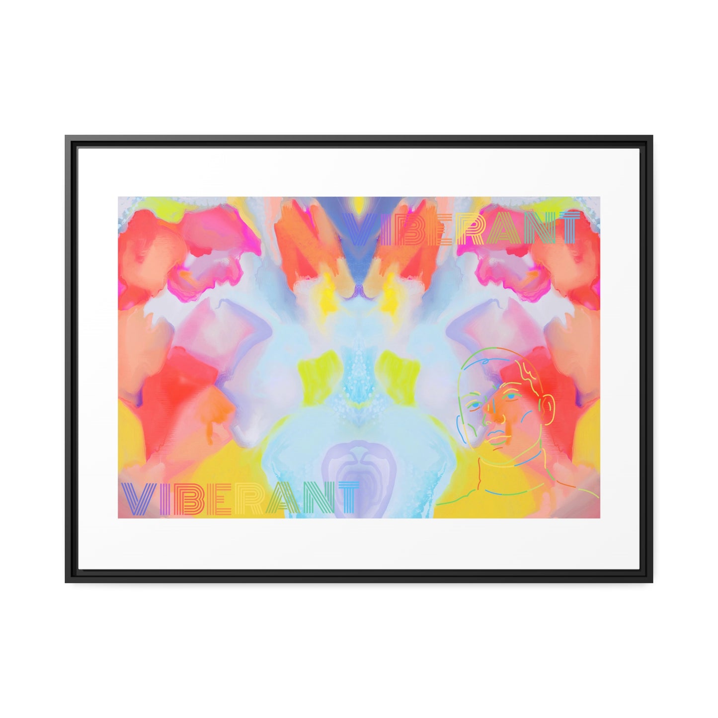 Reborn - Digital Art on Canvas - Black Frame