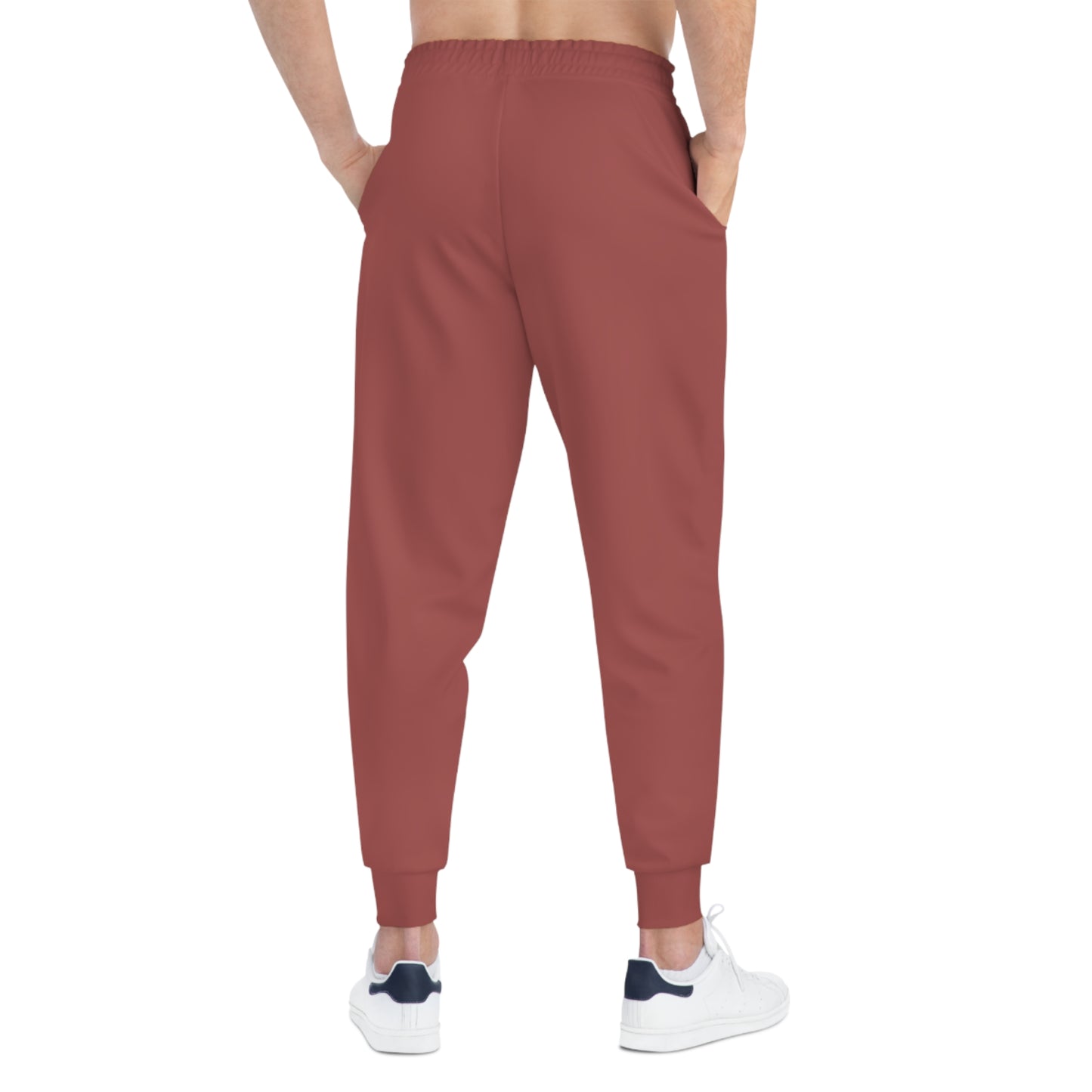 Unisex Athletic Joggers Pants (Brown Pink)