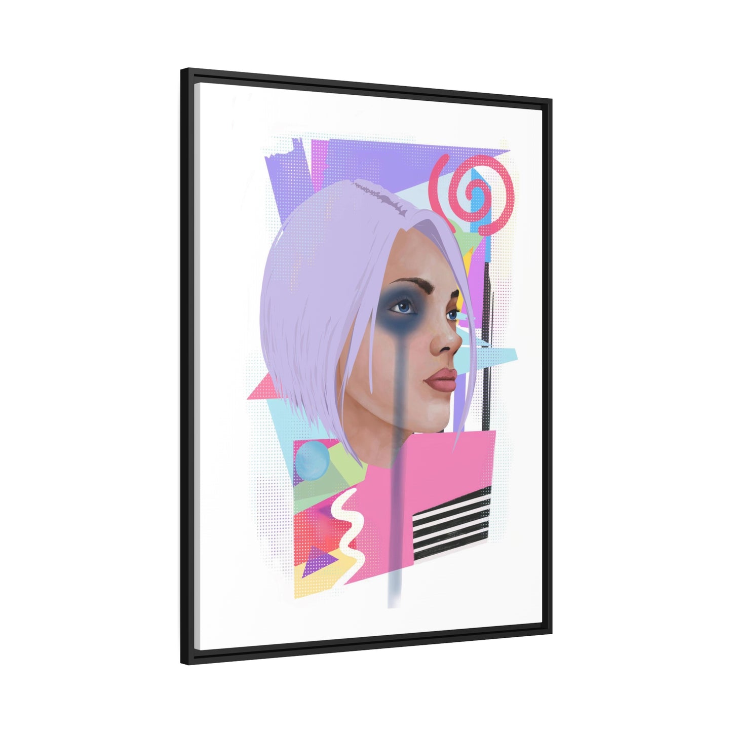 Digital Art on Canvas, Black Frame