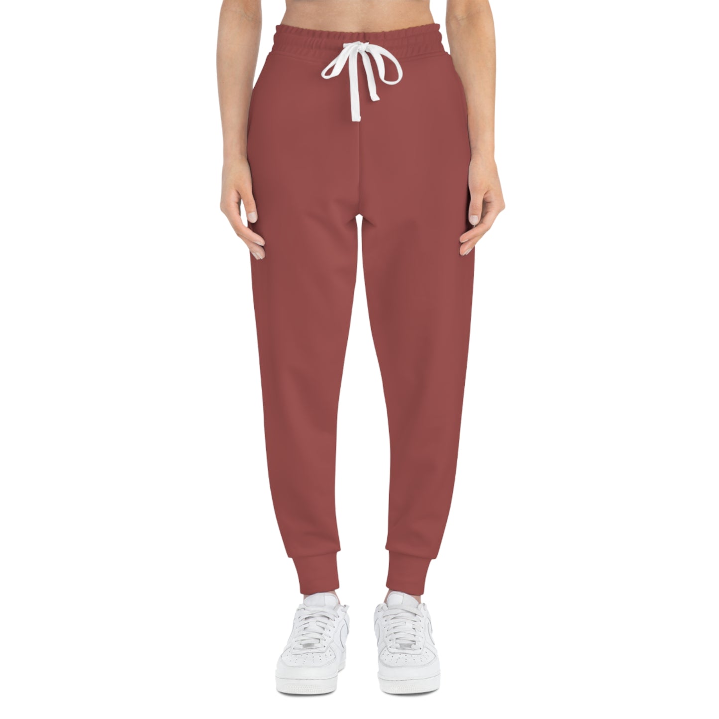 Unisex Athletic Joggers Pants (Brown Pink)