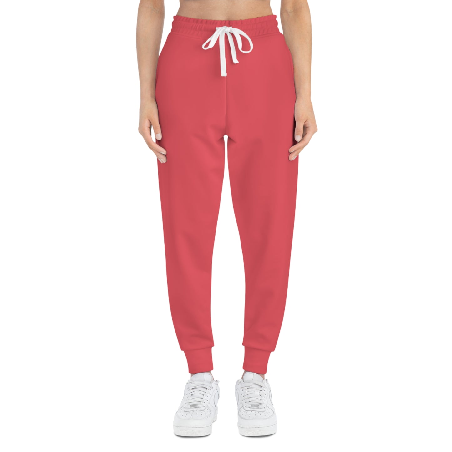 Unisex Athletic Joggers Pants (Coral)