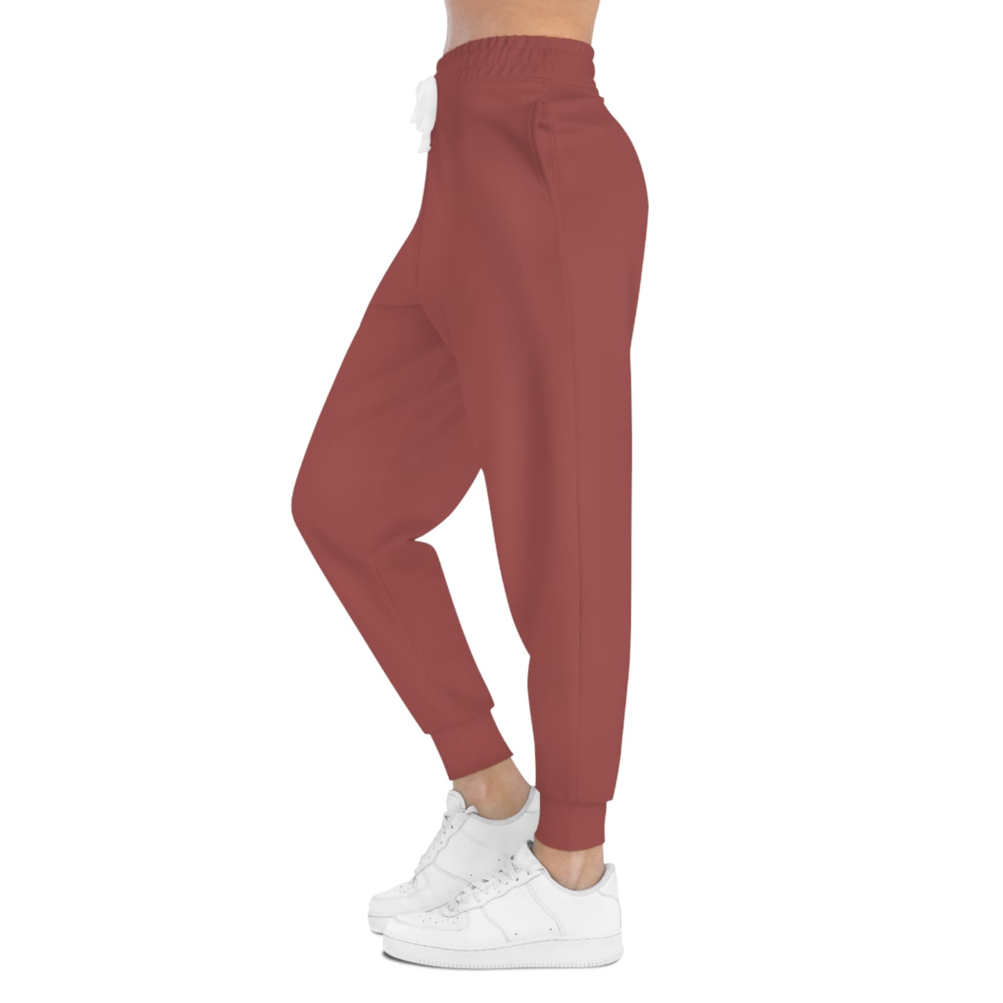 Unisex Athletic Joggers Pants (Brown Pink)