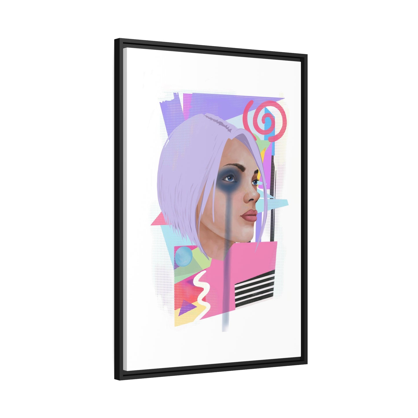 Digital Art on Canvas, Black Frame