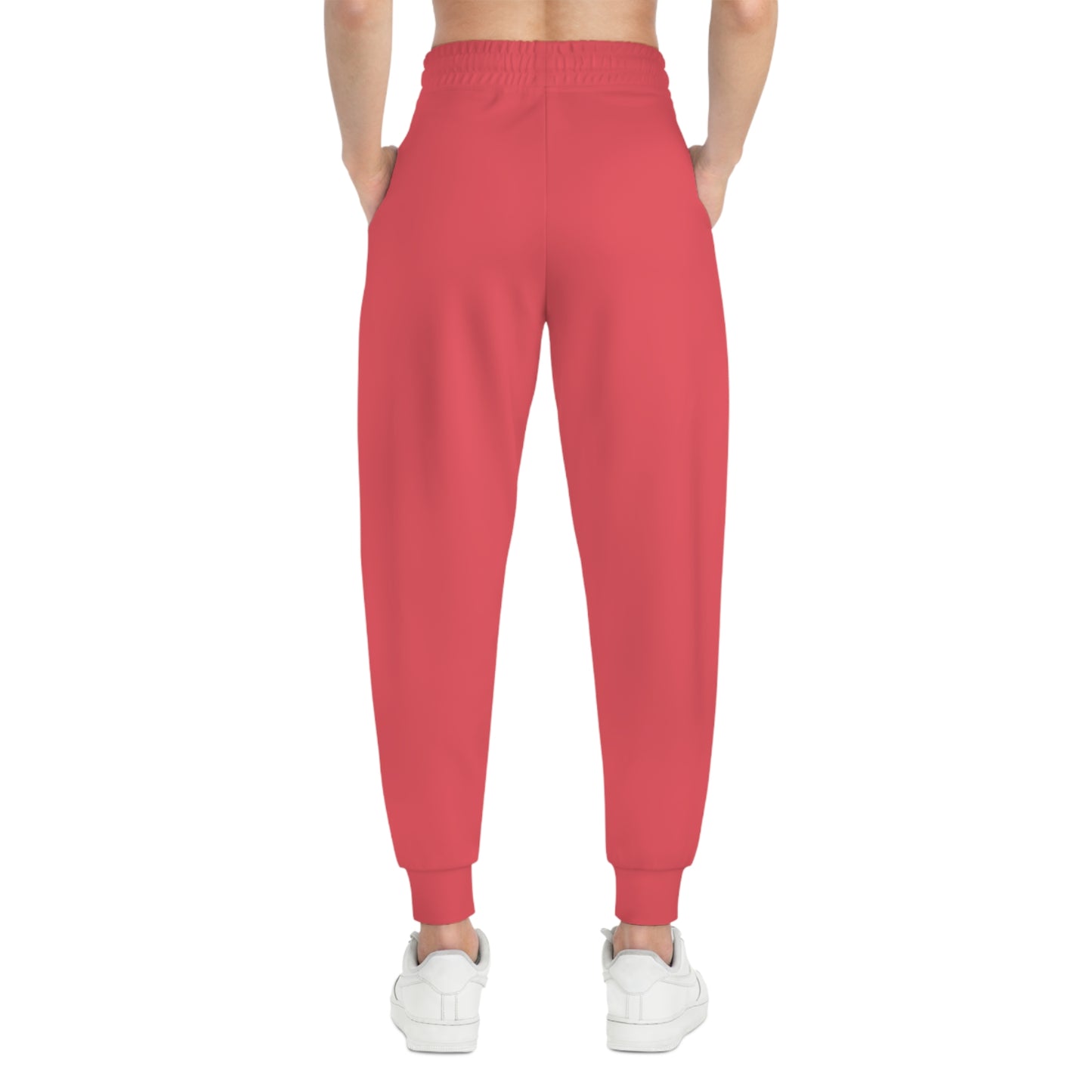 Unisex Athletic Joggers Pants (Coral)