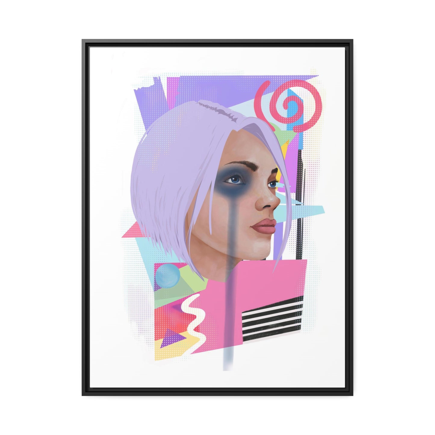 Digital Art on Canvas, Black Frame