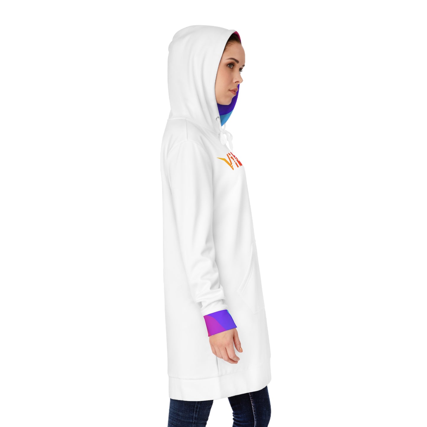 Women's Hoodie Dress (White)