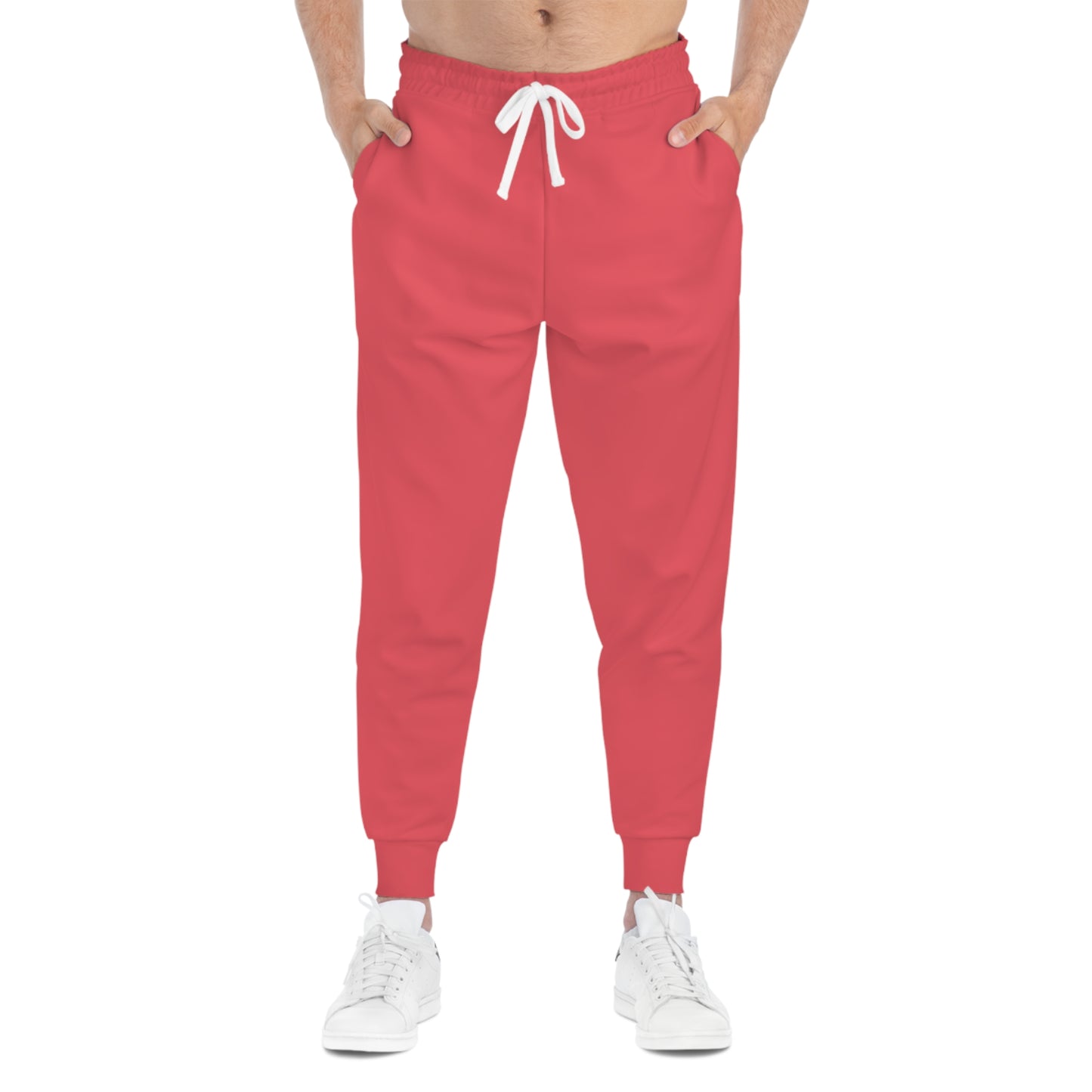 Unisex Athletic Joggers Pants (Coral)