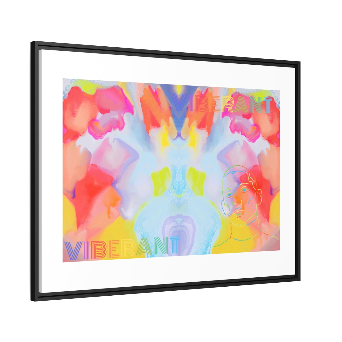 Reborn - Digital Art on Canvas - Black Frame