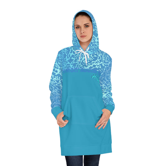 Vestido de mujer con capucha (azul) 