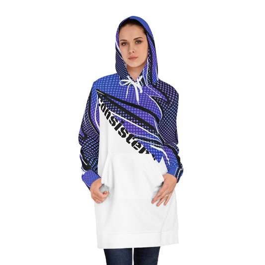 Vestido con capucha de mujer (blanco) 