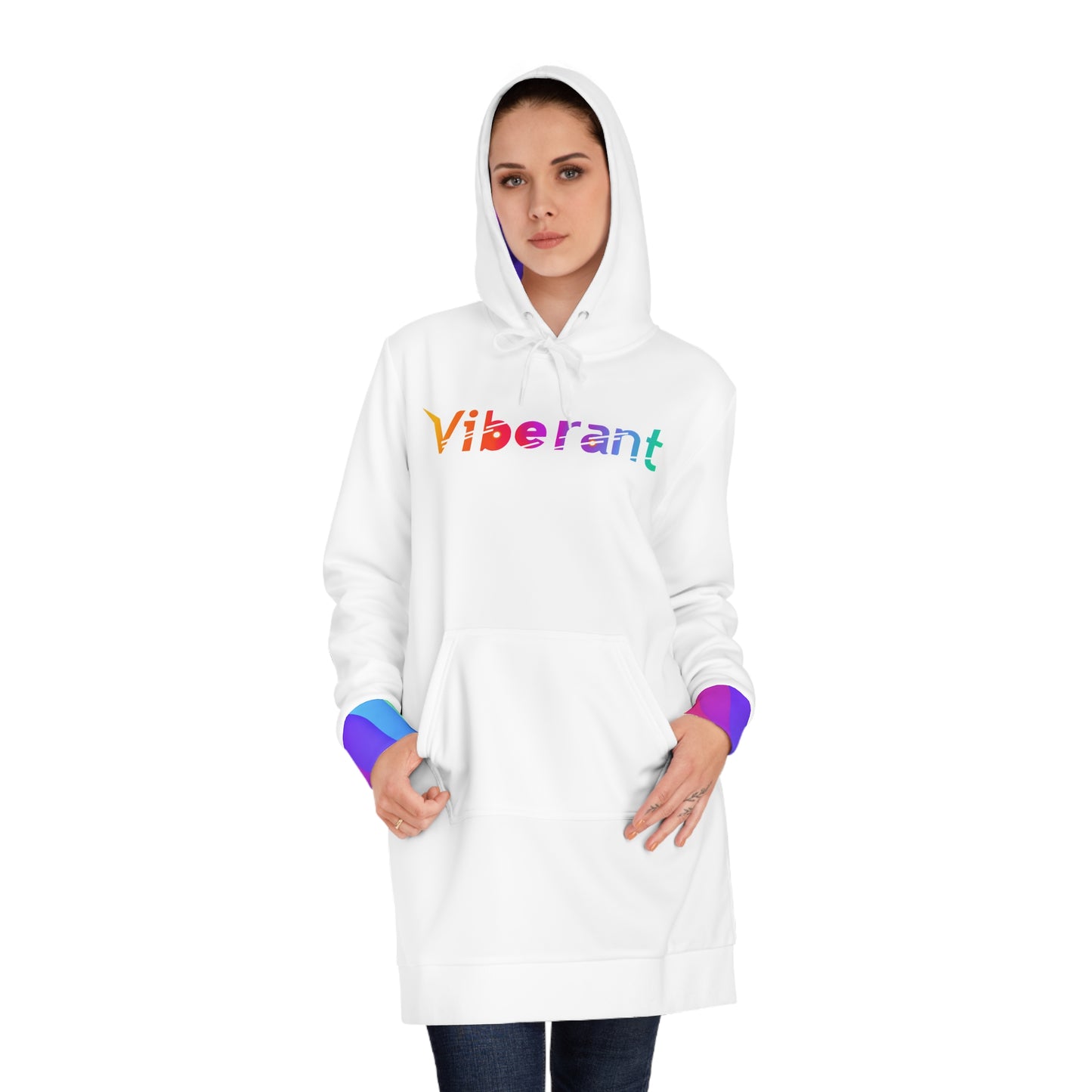 Women's Hoodie Dress (White)