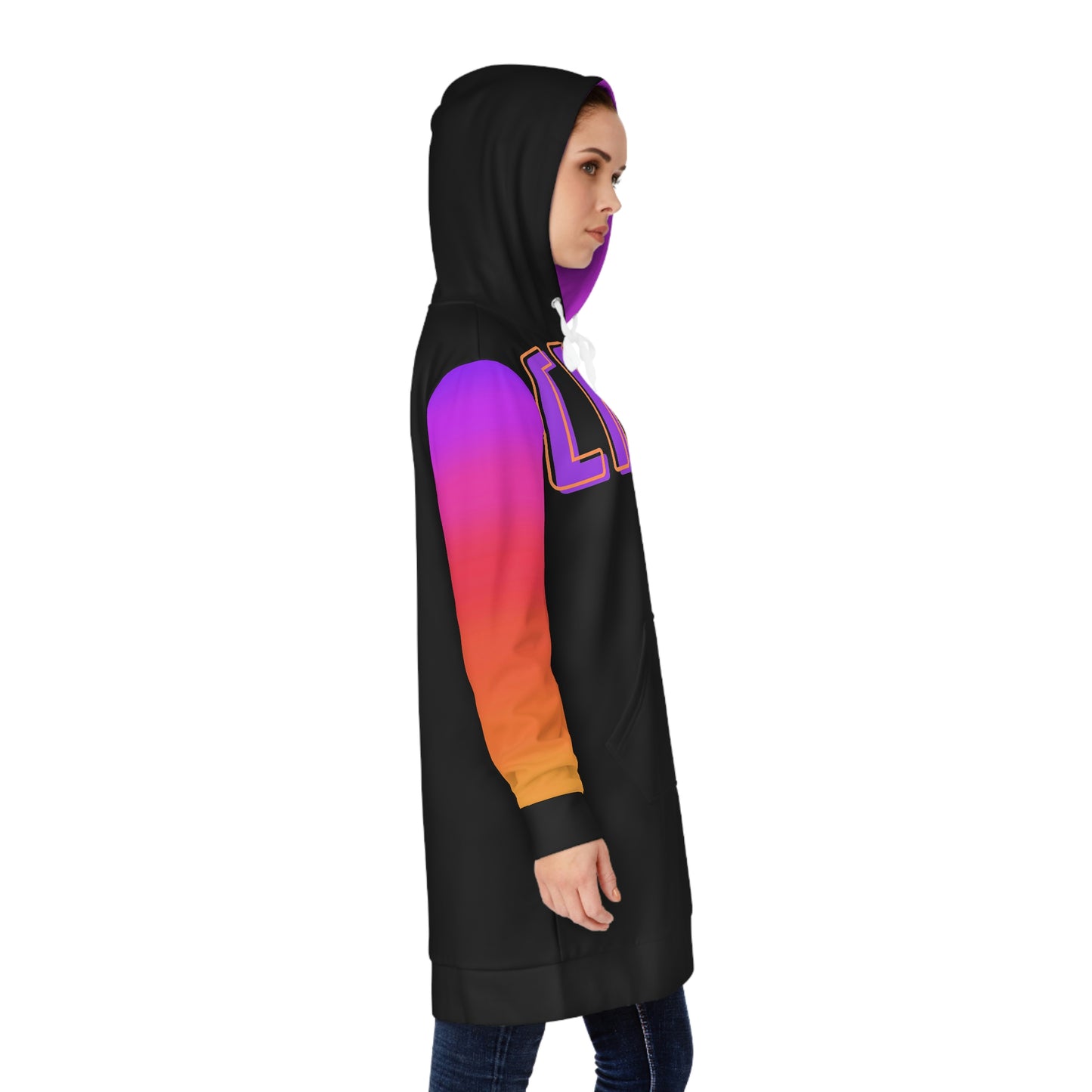 Women's Hoodie Dress (Black)