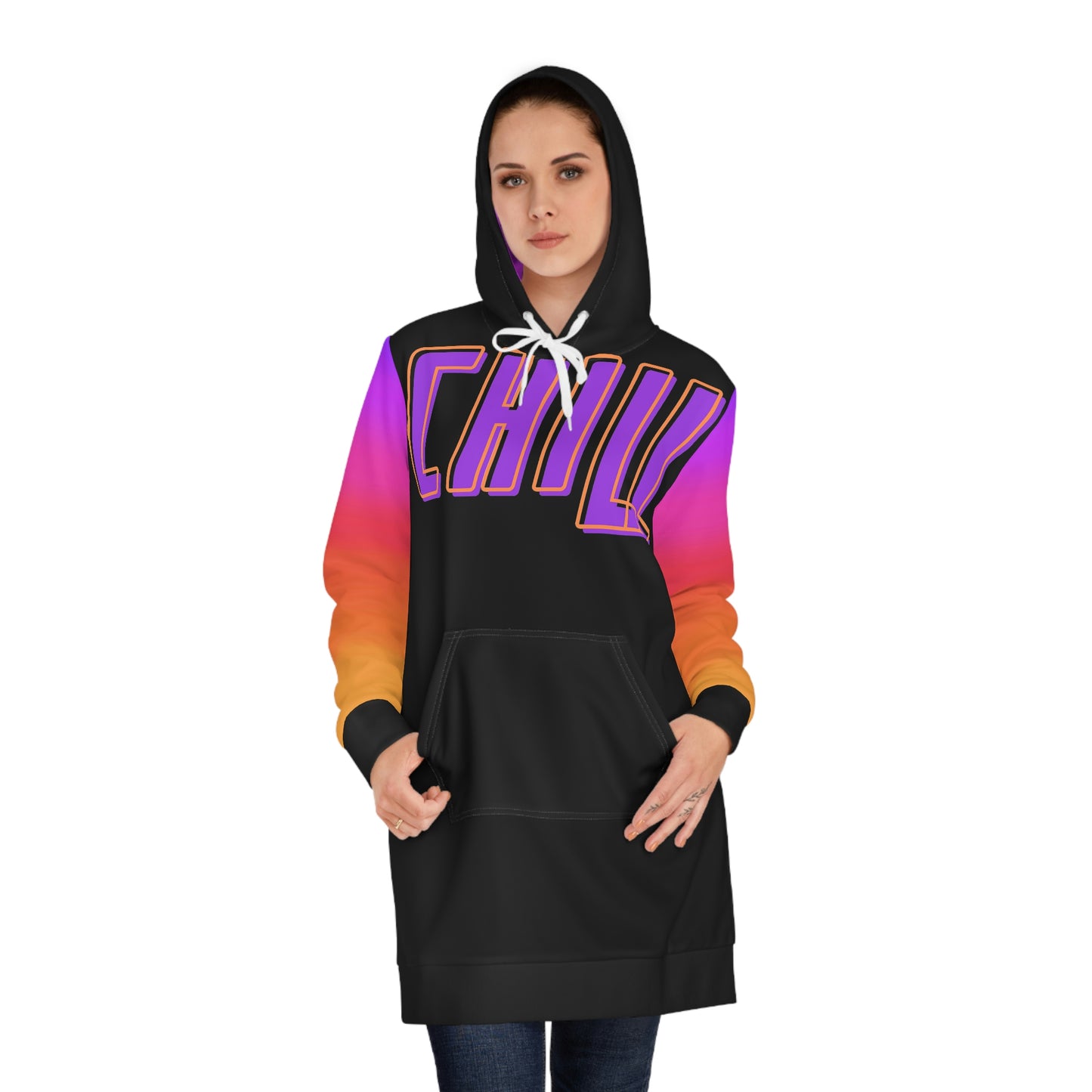 Women's Hoodie Dress (Black)