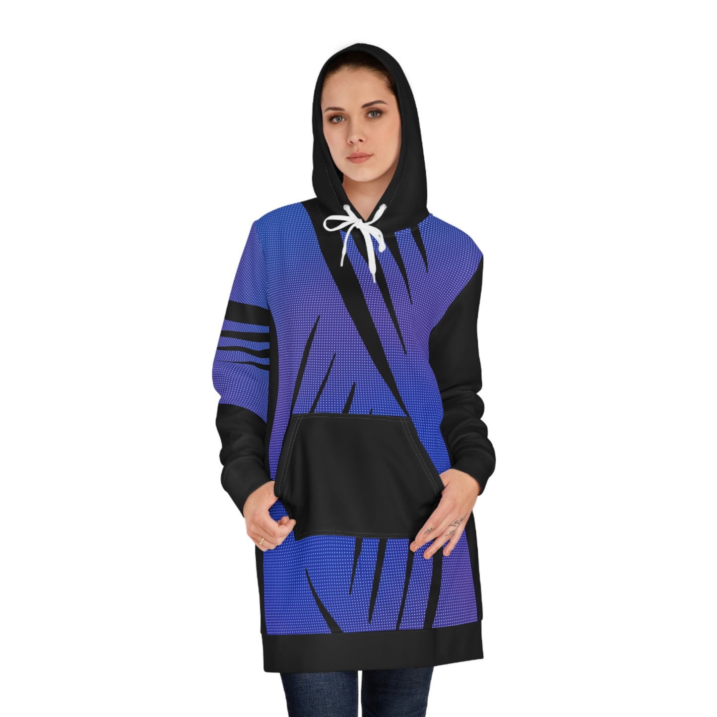 Vestido de mujer con capucha (azul) 